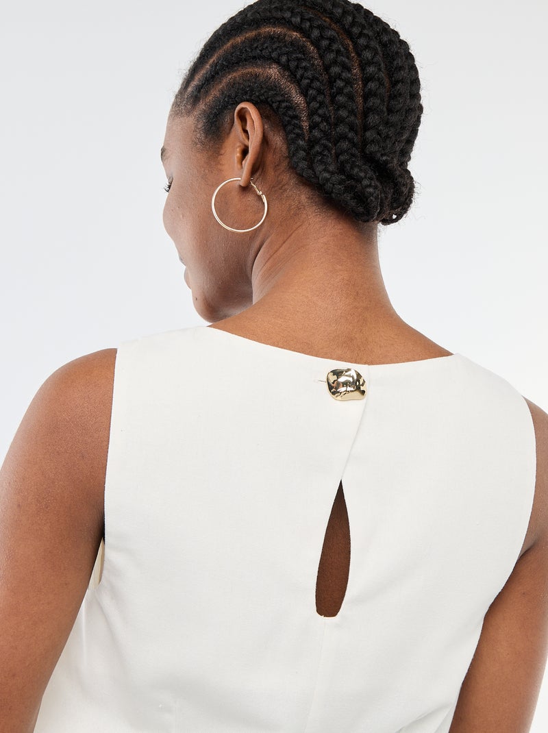 Vestido curto de cerimónia Branco - Kiabi