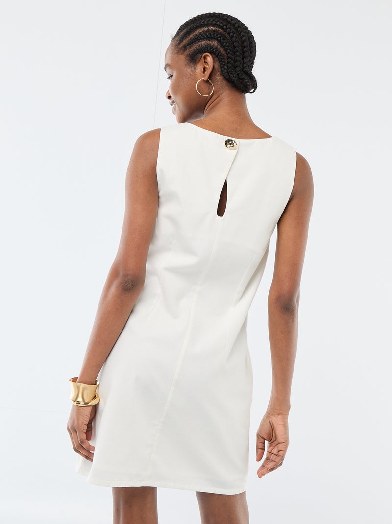 Vestido curto de cerimónia Branco - Kiabi