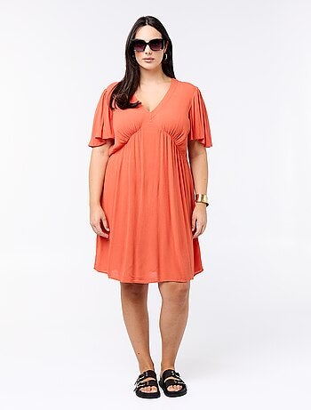 Vestido curto de crepe