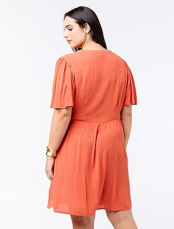 Vestido curto de crepe