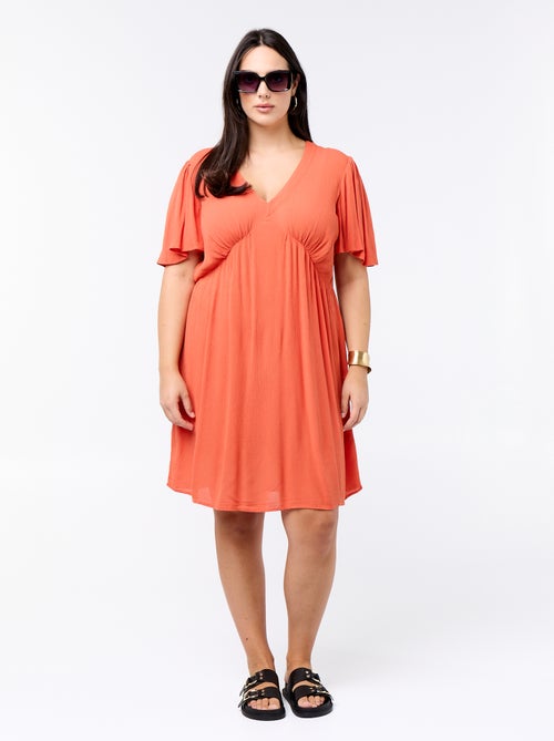 Vestido curto de crepe - Kiabi