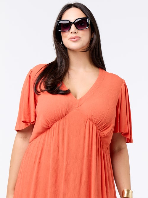 Vestido curto de crepe - Kiabi