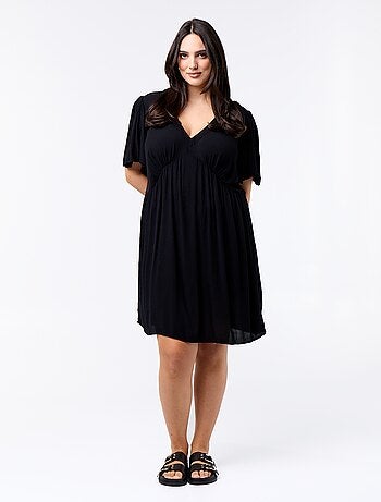Vestido curto de crepe