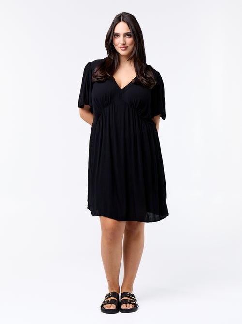 Vestido curto de crepe - Kiabi
