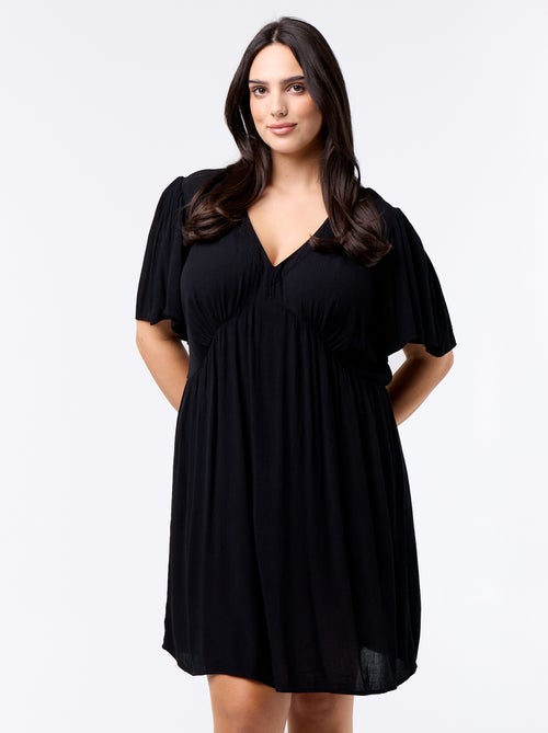 Vestido curto de crepe - Kiabi