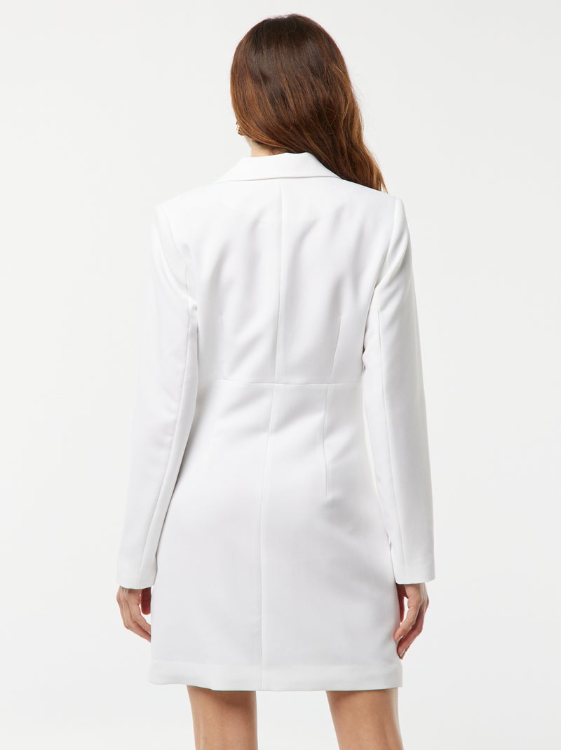 Vestido curto de fato Branco - Kiabi