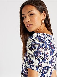 Vestido curto de forma larga - Kiabi