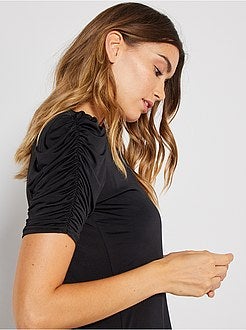 Vestido curto de forma larga - Kiabi