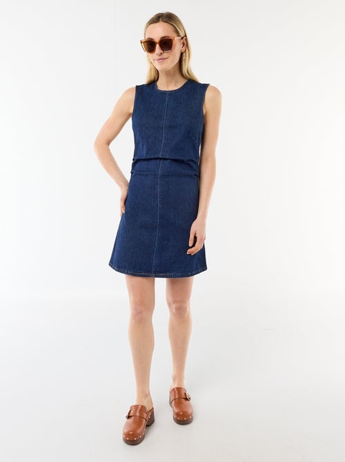 Vestido curto de ganga sem mangas - Kiabi Vestido curto de ganga sem mangas - Kiabi