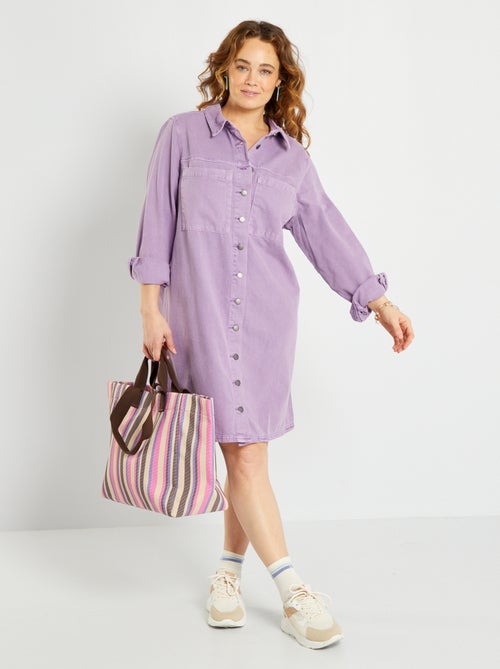 Vestido curto de ganga - Kiabi