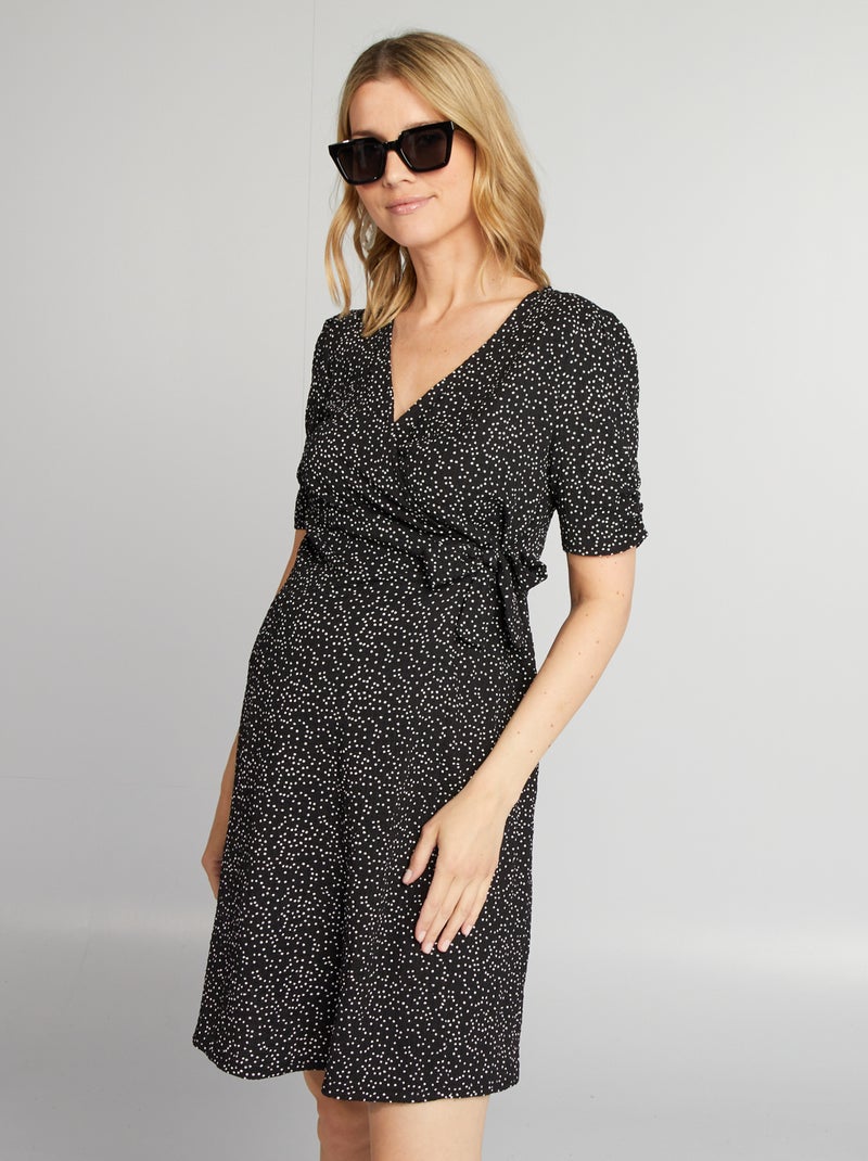 Vestido curto de grávida PRETO - Kiabi