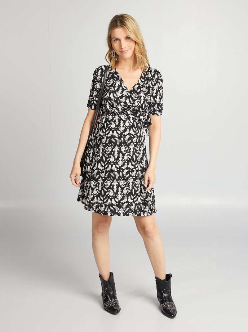 Vestido curto de grávida PRETO - Kiabi