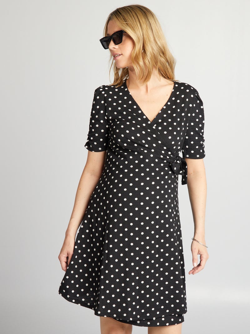 Vestido curto de grávida PRETO - Kiabi