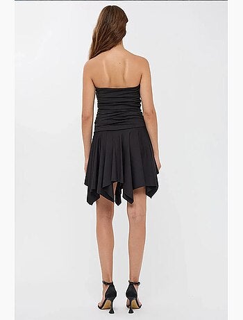 Vestido curto de jersey assimétrico sem mangas hiccup