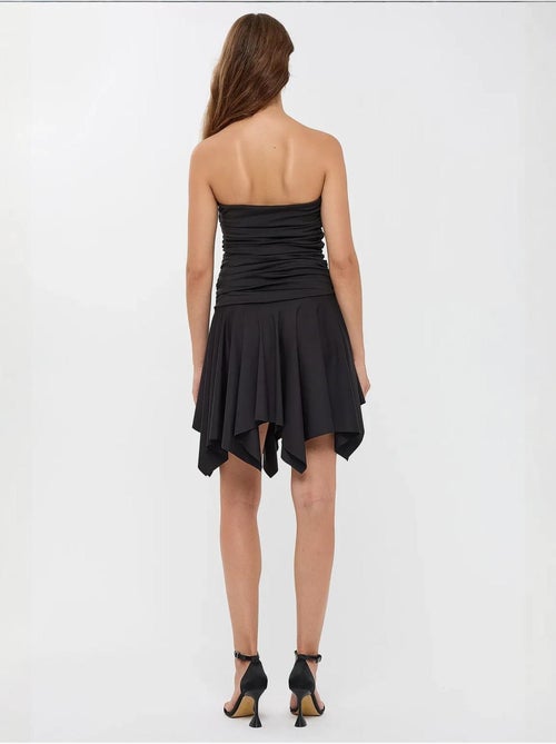 Vestido curto de jersey assimétrico sem mangas - Kiabi Vestido curto de jersey assimétrico sem mangas - Kiabi