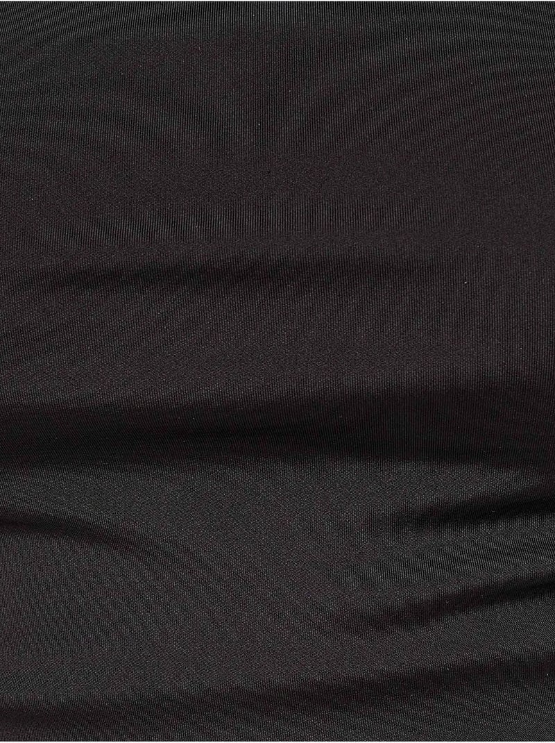 Vestido curto de jersey assimétrico sem mangas Preto - Kiabi