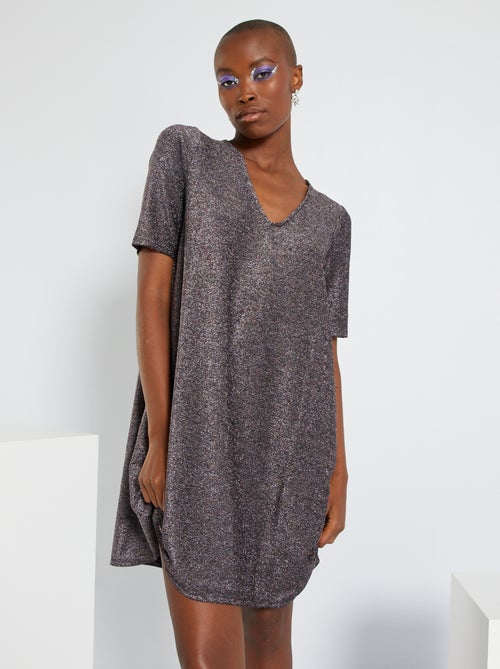Vestido curto de malha matizada - Kiabi