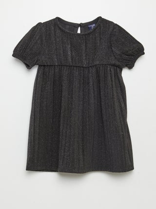 Vestido curto de malha matizada