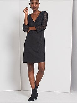 Vestido curto de renda - Kiabi