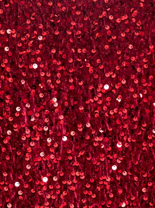 Vestido curto de veludo com lantejoulas - Kiabi