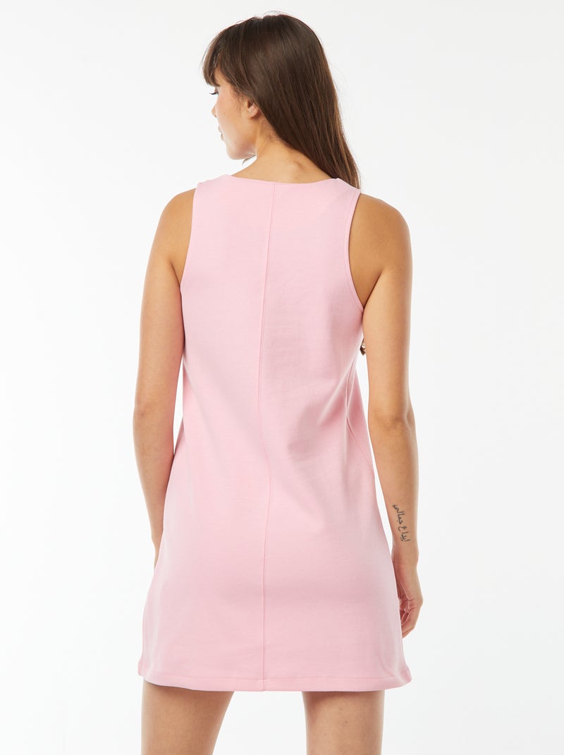 Vestido curto direito Rosa - Kiabi
