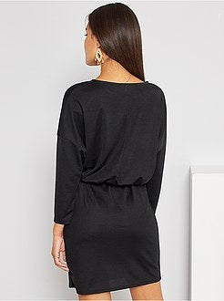 Vestido curto dobrado - Kiabi