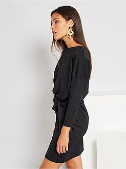 Vestido curto dobrado - Kiabi