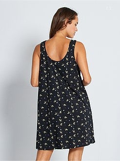 Vestido curto 'éco-conception' estampado - Kiabi