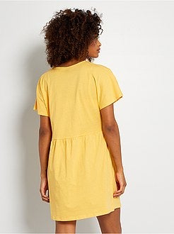 Vestido curto em algodão - Kiabi