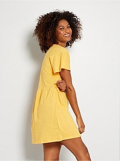 Vestido curto em algodão - Kiabi