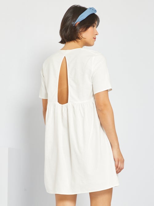 Vestido curto em algodão - Kiabi