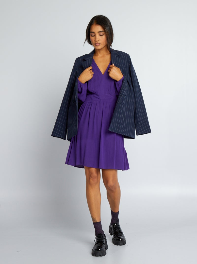 Vestido curto em crepe VIOLETA - Kiabi