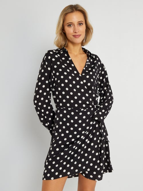 Vestido curto em malha georgette - Kiabi