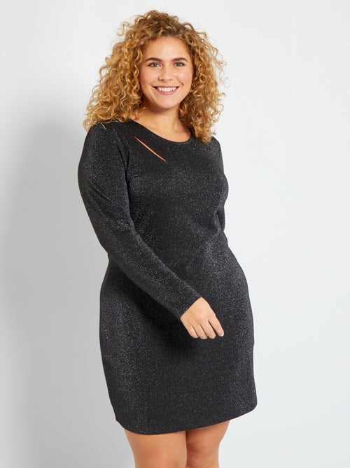 Vestido curto em malha matizada - Kiabi