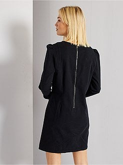 Vestido curto em sarja - Kiabi