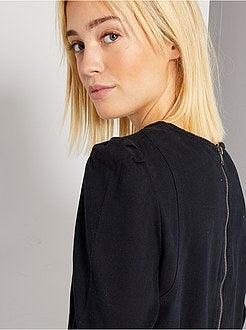 Vestido curto em sarja - Kiabi