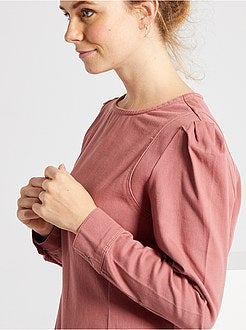 Vestido curto em sarja - Kiabi