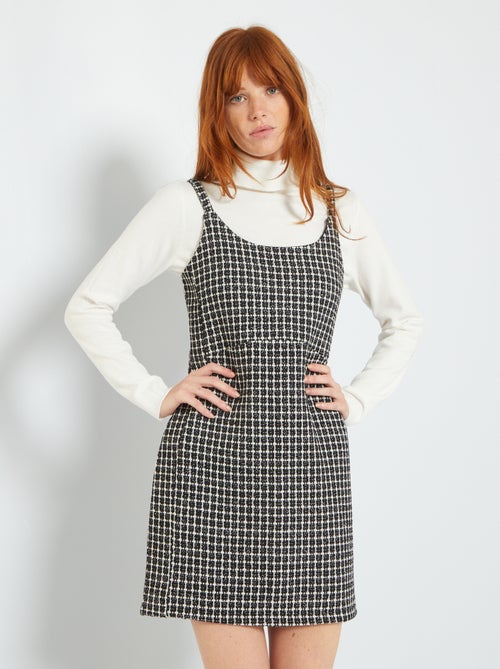 Vestido curto em tweed - Kiabi