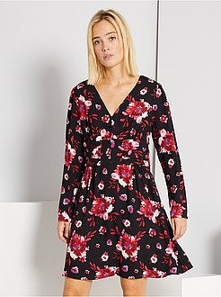 Vestido curto em voile - Kiabi