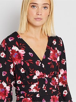 Vestido curto em voile - Kiabi