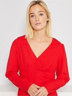 Vestido curto em voile - Kiabi