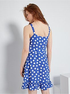 Vestido curto estampado - Kiabi