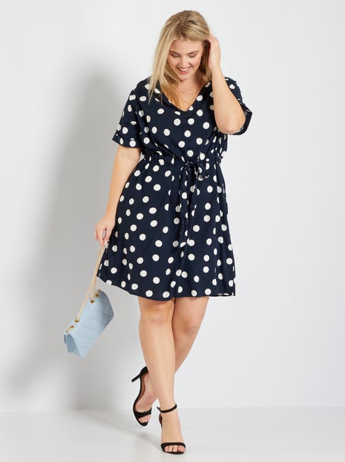 Vestido curto estampado - Kiabi