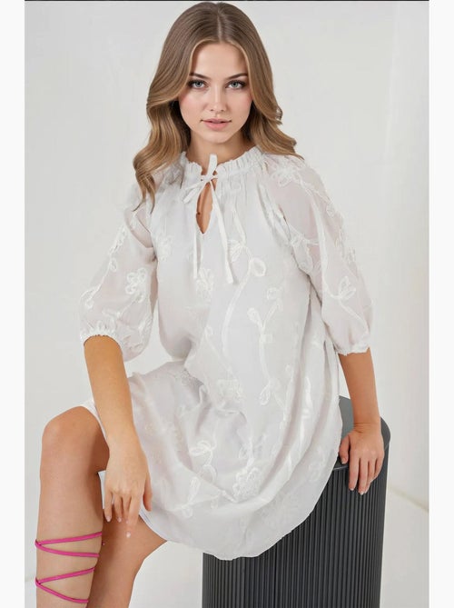 Vestido curto estampado bdart - Kiabi