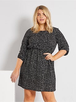 Vestido curto estampado - Kiabi