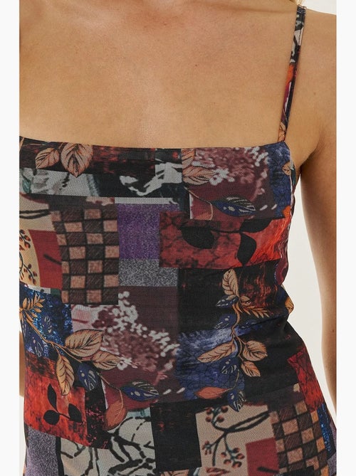 Vestido curto estampado hiccup - Kiabi Vestido curto estampado hiccup - Kiabi