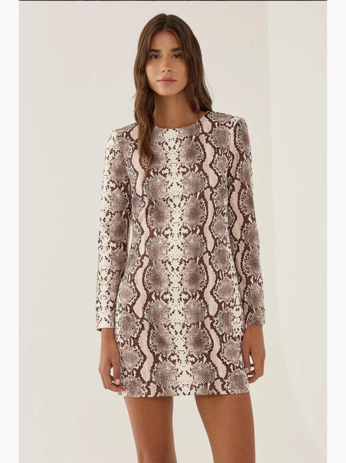 Vestido curto estampado hiccup - Kiabi Vestido curto estampado hiccup - Kiabi