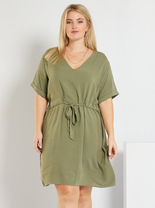 Vestido curto estampado - Kiabi