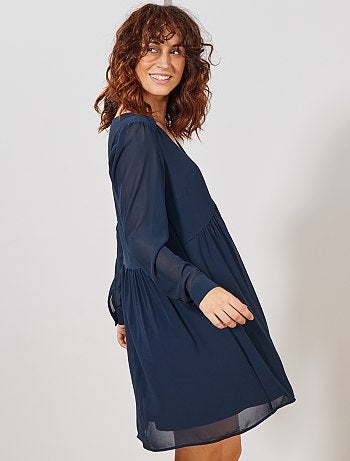 Vestido curto estilo babydoll - Kiabi