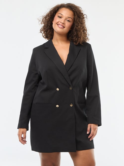 Vestido curto estilo blazer com botões dourados - Kiabi